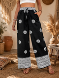 Pantalon Bohème Ample Noir & Blanc – Esprit Nomade