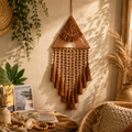 Décoration murale bohème en macramé – Suspension tissée artisanale