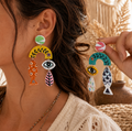 Boucles d’Oreilles Bohème Arty – Motifs Fantaisie