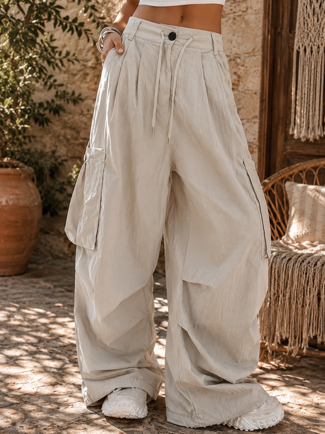 Pantalon Cargo Bohème Oversize – Coupe Large
