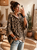 Poncho Léopard à Capuche